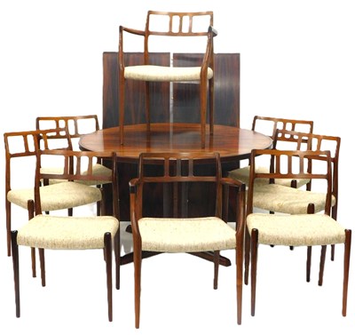 Lot 999A - A mid-20thC Danish cherrywood extending dining...