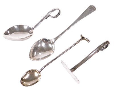 Lot 269 - A George V silver baby's feeding spoon and...