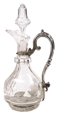 Lot 274 - A Victorian cut glass and silver mounted...