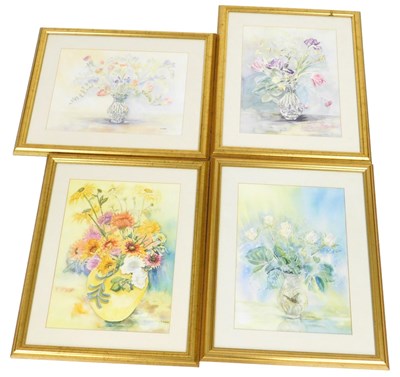 Lot 280 - S Gabb (British late 20thC). Still lives of...