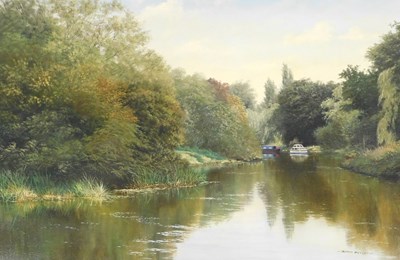Lot 289 - Graham Petley (British 1944-2025). Riverscape,...