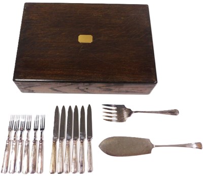 Lot 290 - A part canteen of silver plated cutlery,...