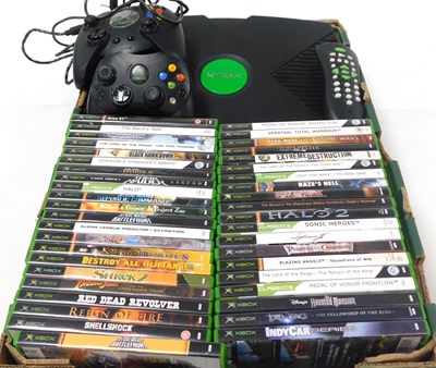 Lot 298 - An Xbox video game system, and assorted games,...