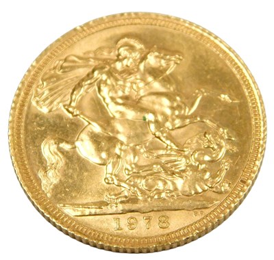 Lot 302 - A Queen Elizabeth II full gold sovereign 1978,...
