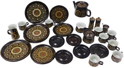 Lot 376 - A Denby pottery Arabesque pattern part dinner...