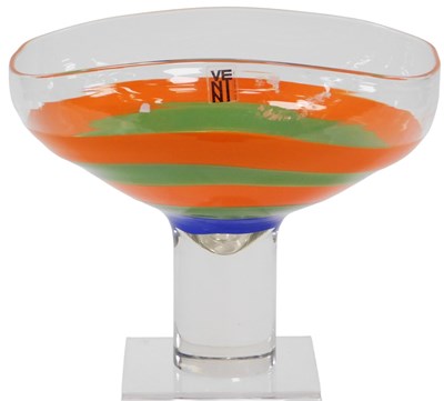 Lot 398 - A Venini glass Philips TV coppa, designed by...