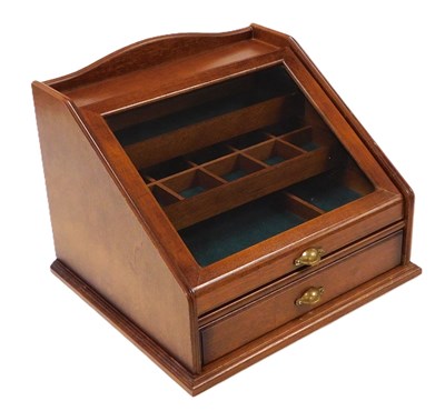 Lot 455 - A late 20thC oak collector's chest, or...