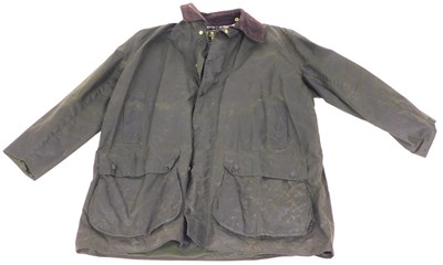 Lot 420 - A Barbour Border wax jacket, size 46.