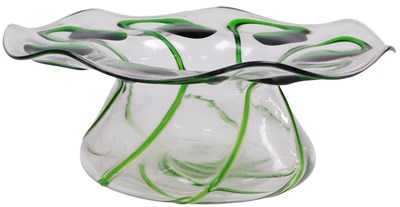 Lot 423 - A Stuart Crystal cut glass peacock vase, for...