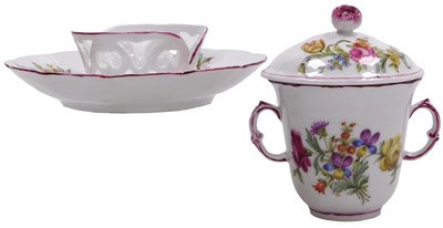 Lot 426 - An early 20thC German porcelain chocolate cup,...