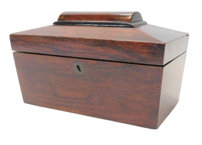 Lot 113 - A Regency rosewood sarcophagus shaped tea...