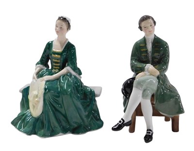 Lot 393 - Two Royal Doulton figures, modelled as A...