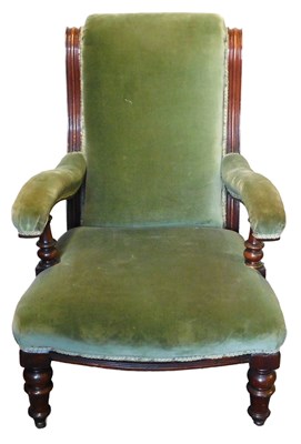 Lot 504 - A Victorian mahogany framed armchair,...