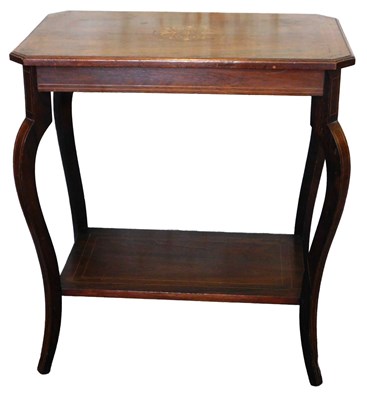 Lot 507 - A Victorian rosewood and inlaid side table,...