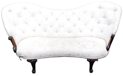 Lot 511 - A Victorian rosewood framed serpentine...