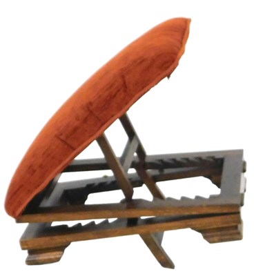 Lot 522 - A late 19thC beech gout stool, with an...