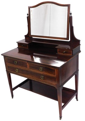 Lot 527 - An Edwardian mahogany dressing chest, with...