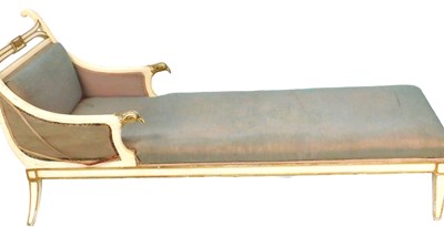 Lot 546 - An early 19thC French Empire cream and gilt...