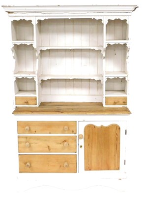 Lot 548 - A Victorian pine and cream painted...