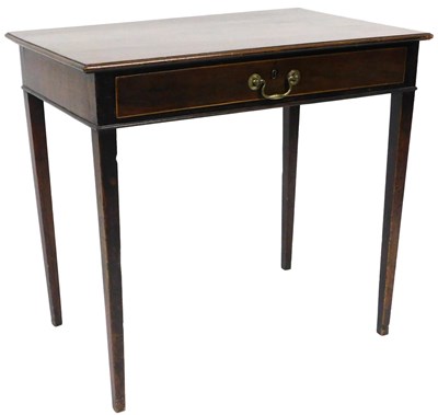 Lot 561 - A George III mahogany side table, with one...