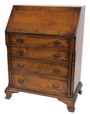 Lot 570 - A Georgian style mahogany and burr walnut...