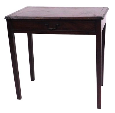 Lot 595 - A George III mahogany side table, with a...