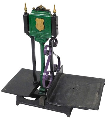 Lot 608 - A set of Victorian cast iron potato scales,...