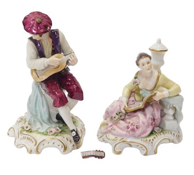 Lot 122 - A Continental porcelain figure, modelled as a...