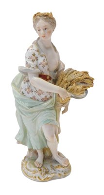 Lot 126 - A 19thC Meissen porcelain figure modelled as...