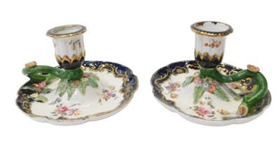 Lot 207 - A pair of late 19thC Derby porcelain...