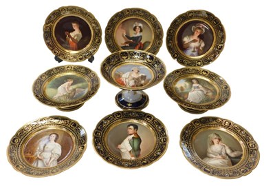 Lot 19 - A late 19thC Limoges porcelain part dessert...
