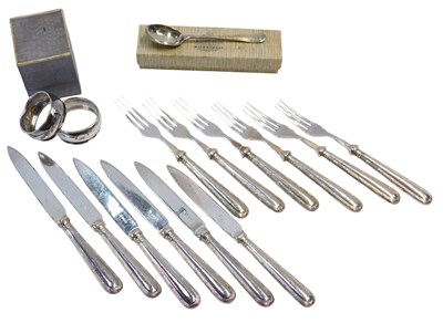 Lot 149 - A group of small silver, comprising a pair of...