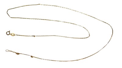 Lot 80 - A Byzantine fancy link neck chain, yellow...