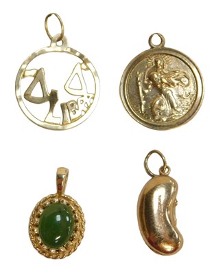 Lot 73 - Four pendants, comprising a Libra pendant,...