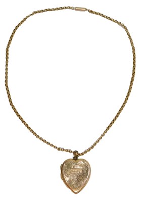 Lot 434 - A 20thC heart shaped locket and pendant, the...
