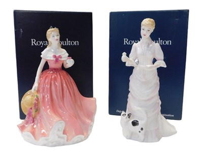 Lot 314 - Two Royal Doulton porcelain figures, modelled...