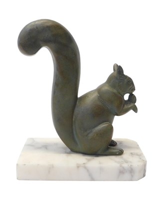 Lot 318 - An early 20thC bronze figurine modelled as a...