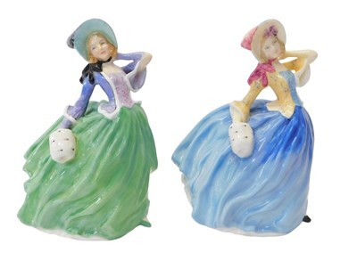 Lot 422 - Two Royal Doulton figures modelled as Autumn...