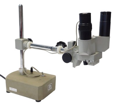 Lot 332 - A Griffin 240 volt electric microscope, 36cm...