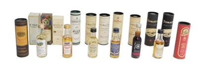 Lot 349 - A group of whisky alcohol miniatures, to...