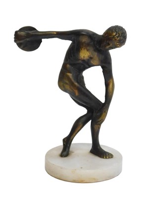 Lot 350 - A 20thC bronze figure, modelled as a nude...