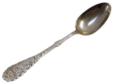Lot 161 - A Danish silver plated tablespoon, by ABSA,...