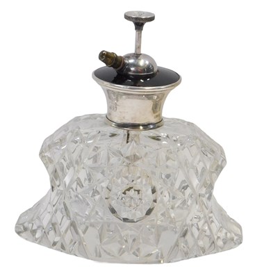 Lot 166 - An Art Deco cut glass silver mounted and...