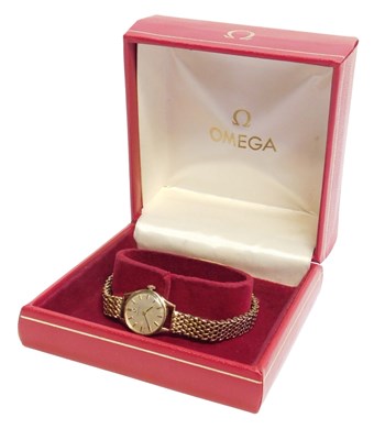 Lot 44 - A 9ct gold Omega lady's wristwatch, the...