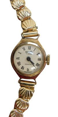 Lot 232 - A 9ct gold Corvette lady's cocktail watch,...
