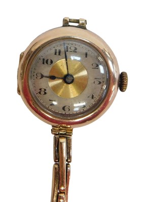 Lot 230 - A 1950s 9ct gold lady's cocktail watch, with a...