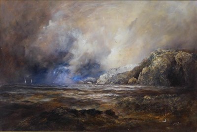 Lot 467 - Steve Slimm (b.1953). Coastal scene depicting...