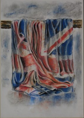Lot 472 - 20thC School. Study of a Union Jack flag on...