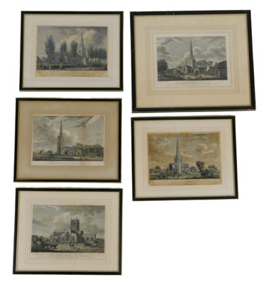 Lot 486 - Five 19thC colour engravings, depicting...