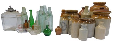 Lot 531 - A group of stoneware and glass bottles, to...